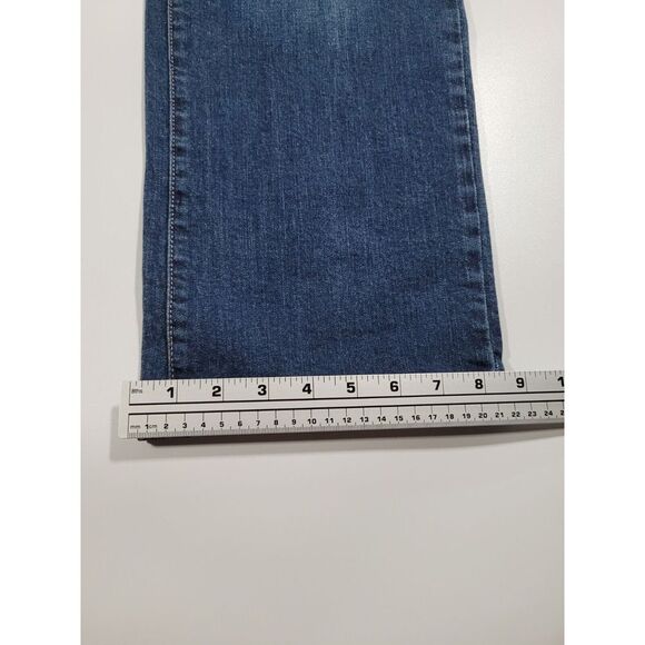 Levis 505 Straight Leg Jeans Womens 18 (actual 34x30) Blue Denim Mid Rise Zip - Picture 4 of 12
